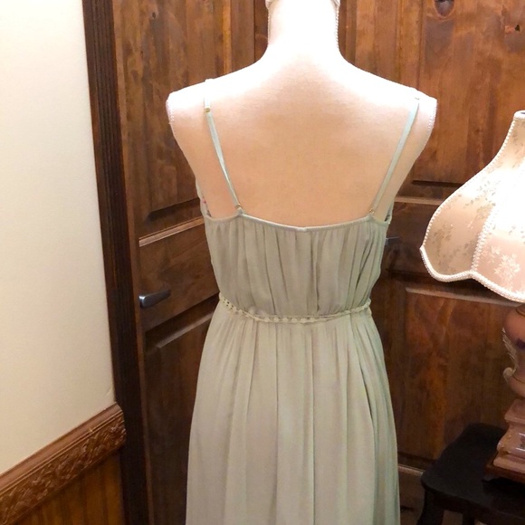 Crochet Grecian Goddess Soft Mint Maxi Dress - Picture 5 of 5